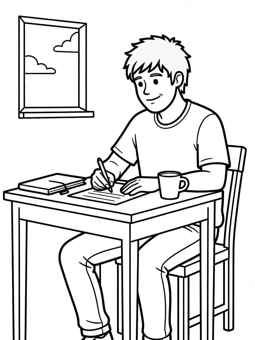 Ed Sheeran writing a song.