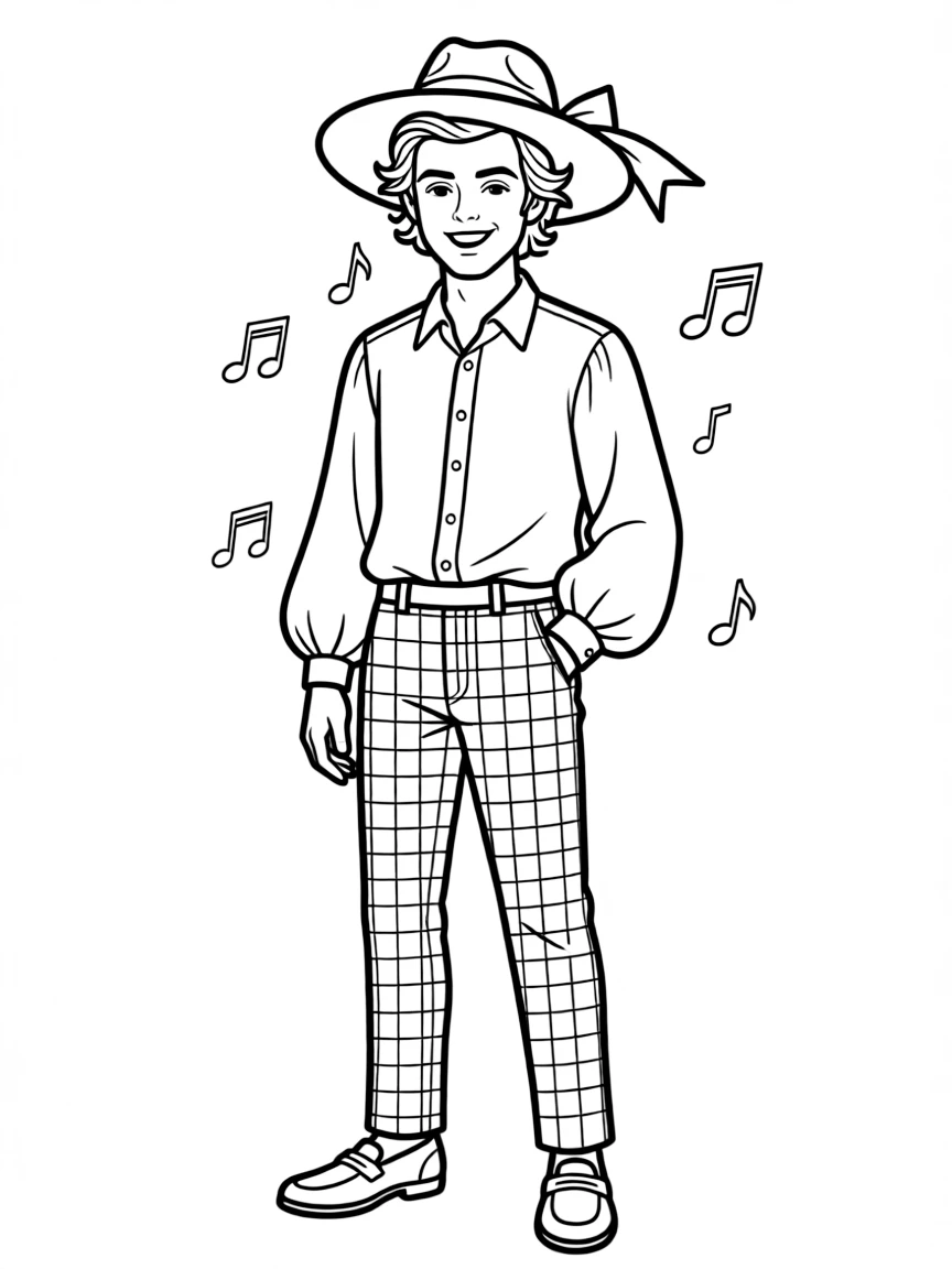 Harry Styles wearing a fun outfit.
