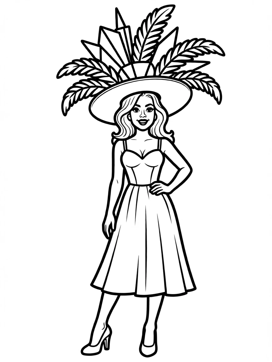 Lady Gaga with a unique hat.