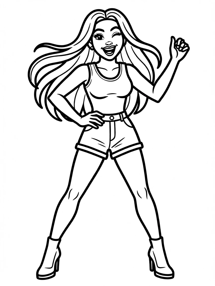 Megan Thee Stallion striking a pose.