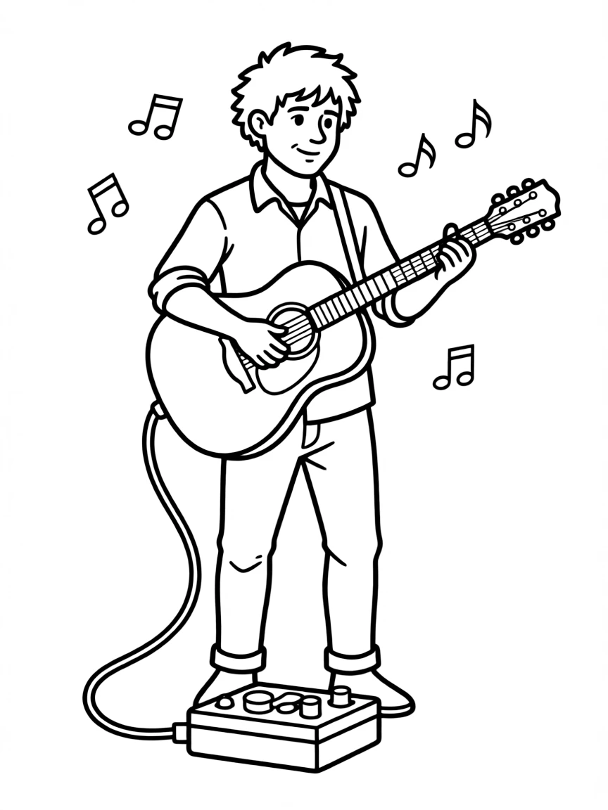Ed Sheeran with a loop pedal.