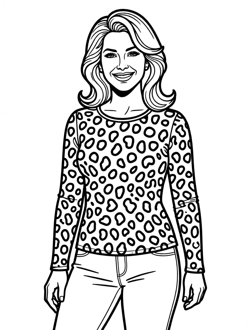 Shania Twain with a leopard print.