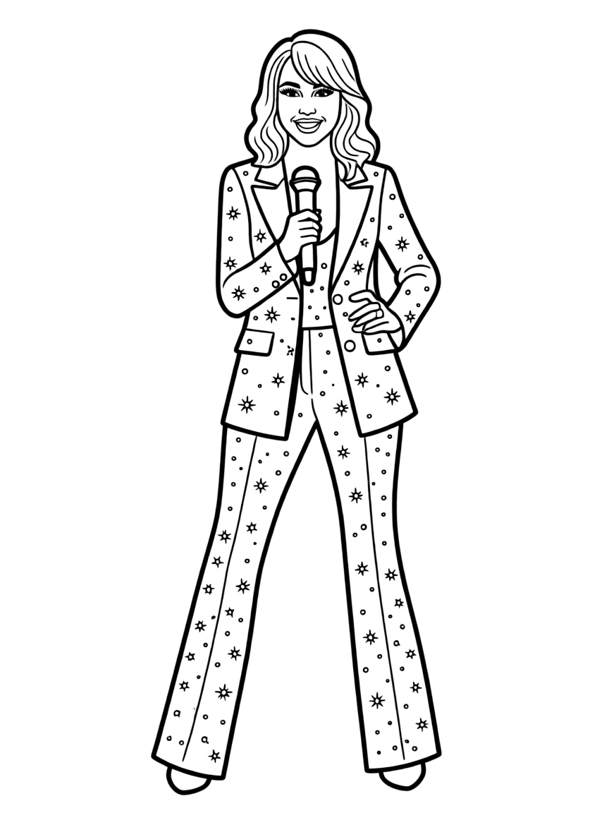 Kacey Musgraves with a sparkly outfit.