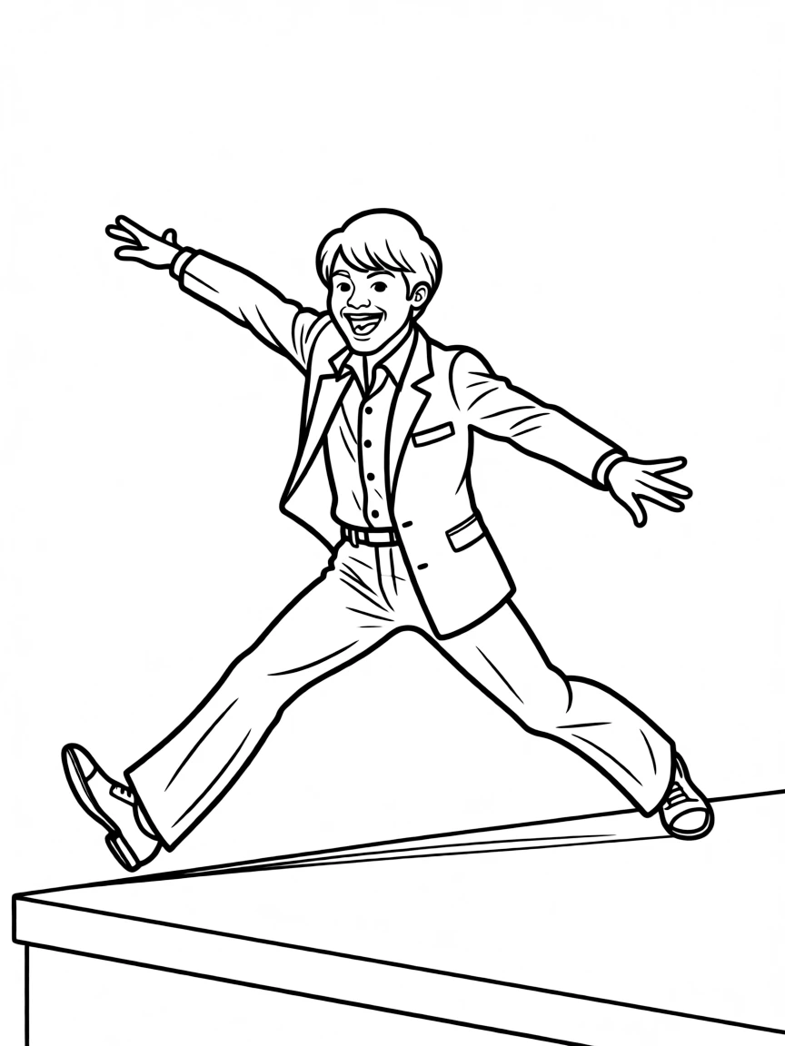 James Brown doing a split.