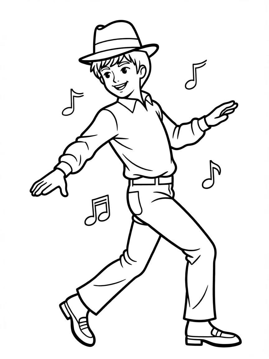 Michael Jackson moonwalking.