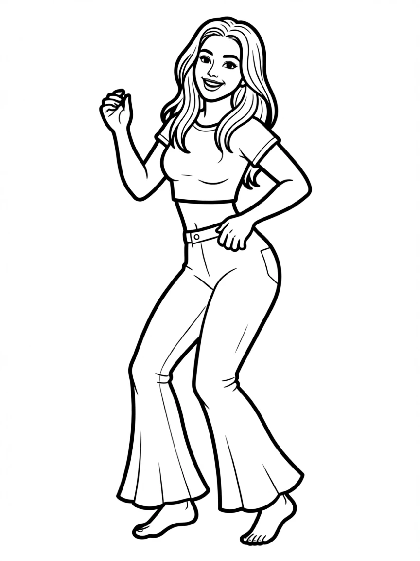 Shakira dancing with her hips.