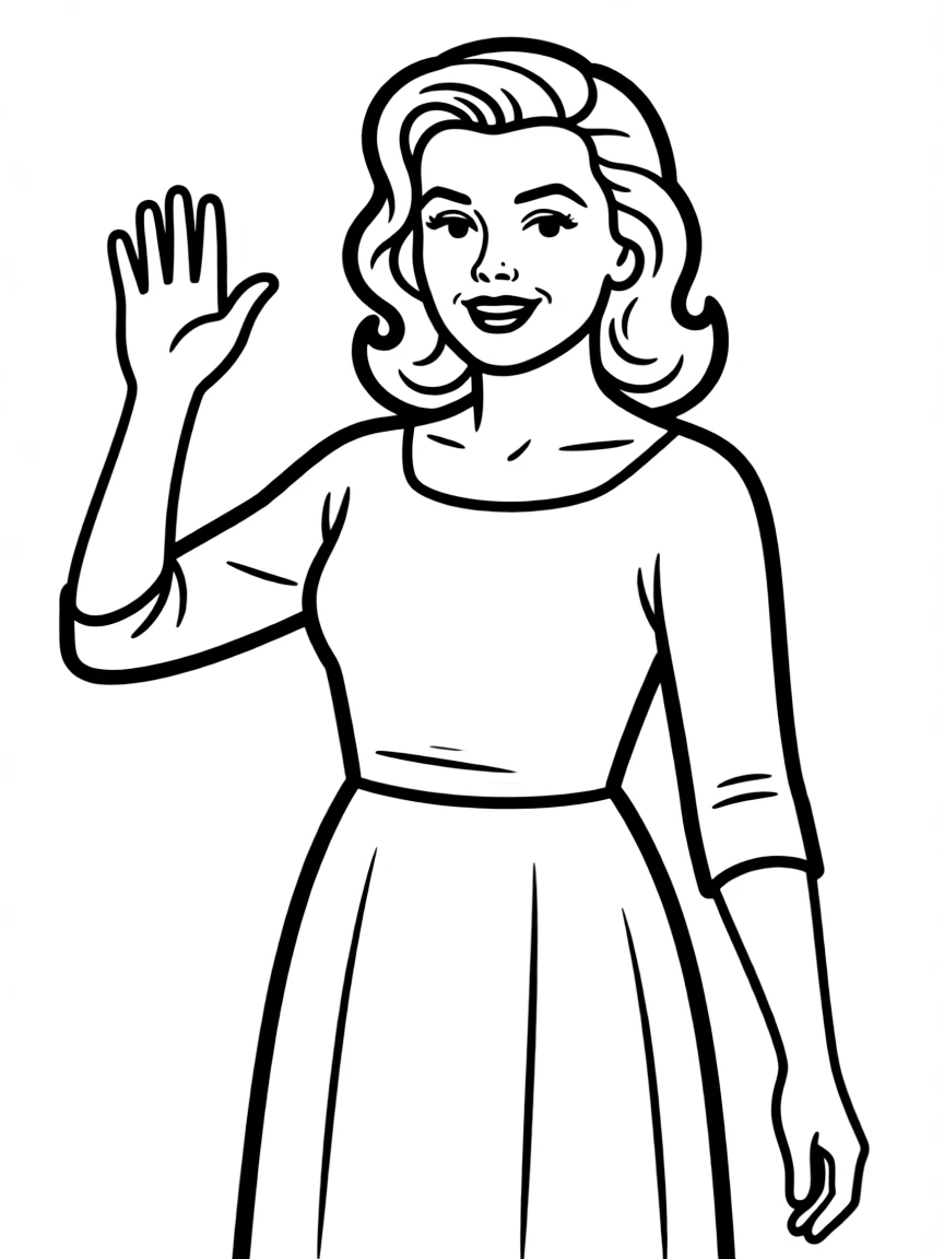 Grace Kelly waving.
