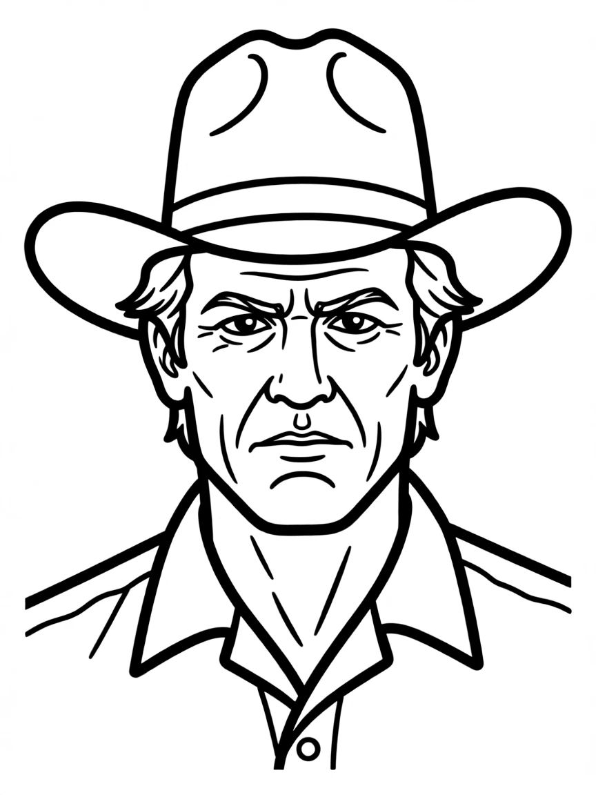 Clint Eastwood with a stern face.