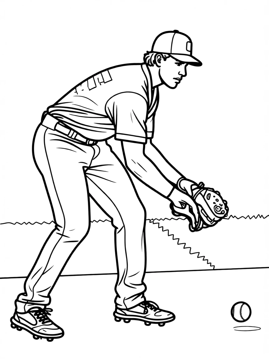Mookie Betts fielding a ball.