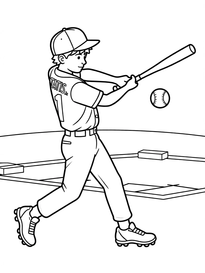 Fernando Tatis Jr. swinging.
