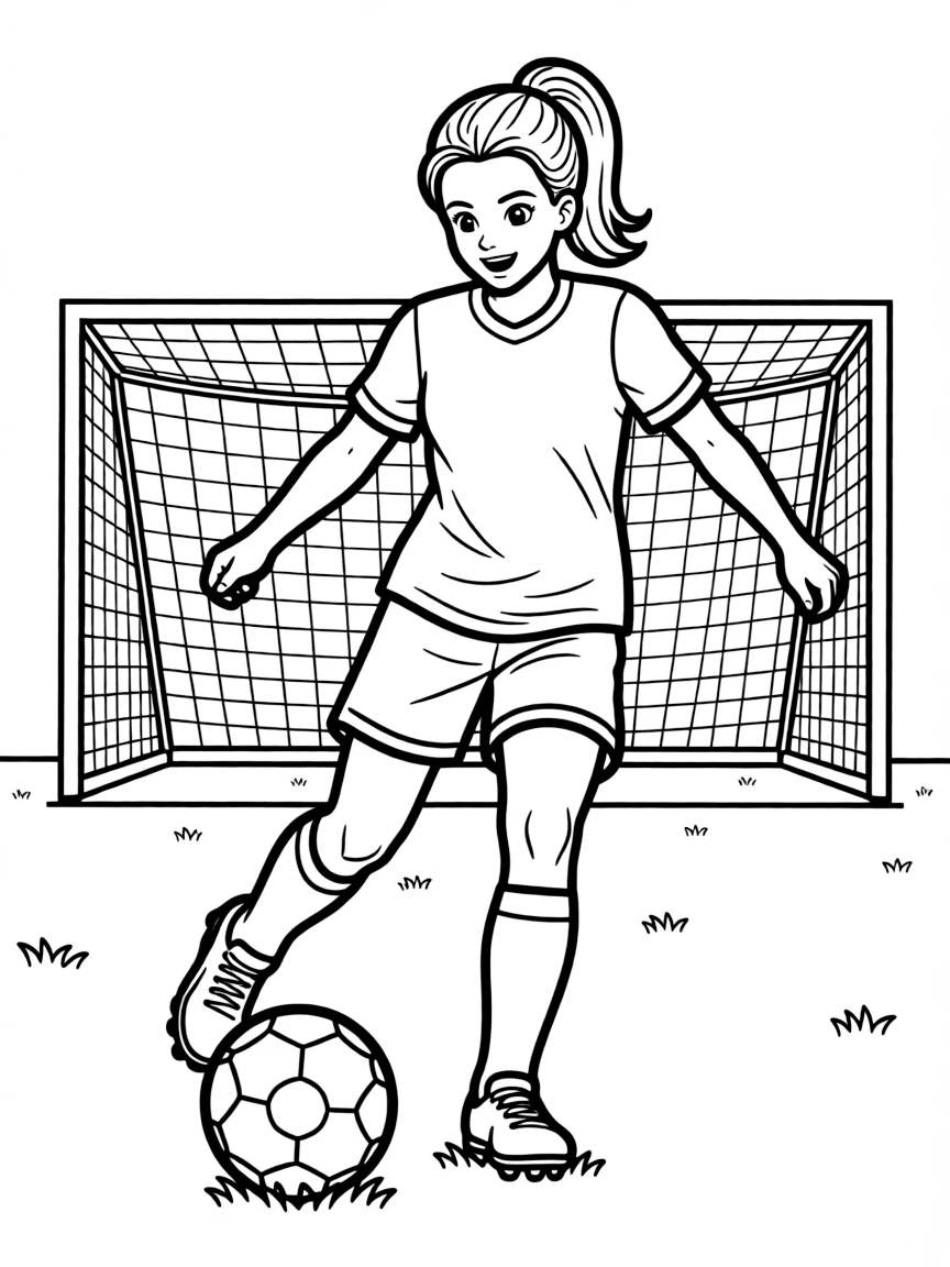 Christine Sinclair playing soccer.