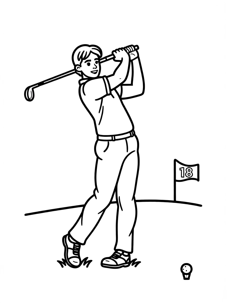 Rory McIlroy swinging a golf club.