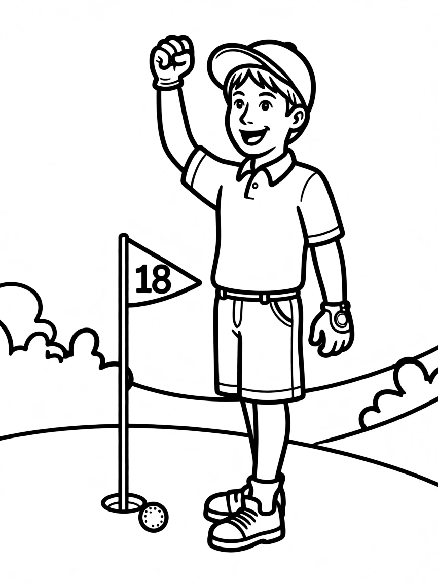 Jordan Spieth celebrating a putt.