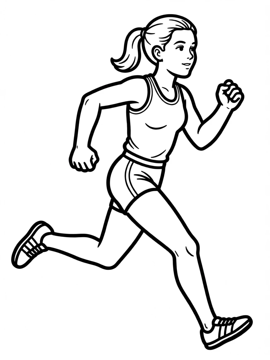 Wilma Rudolph running.