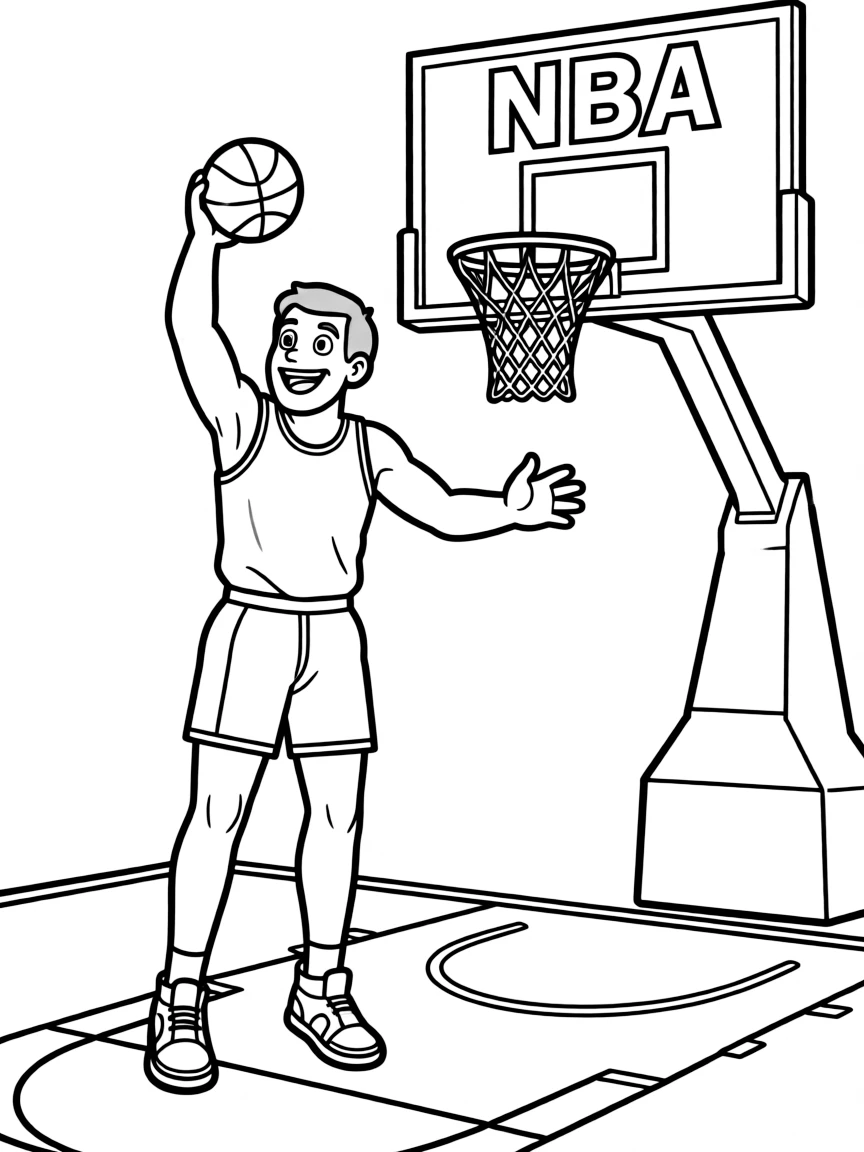 Kareem Abdul-Jabbar shooting a hook shot.