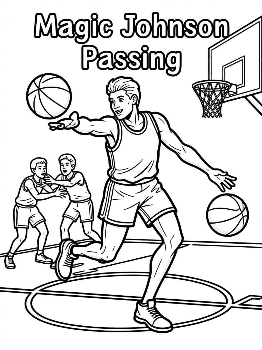 Magic Johnson passing.