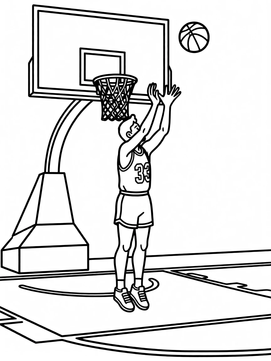 Larry Bird shooting.