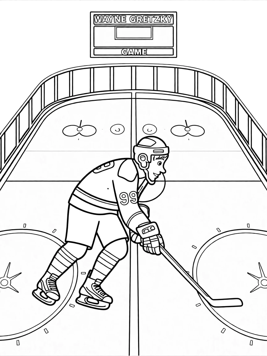Wayne Gretzky skating.