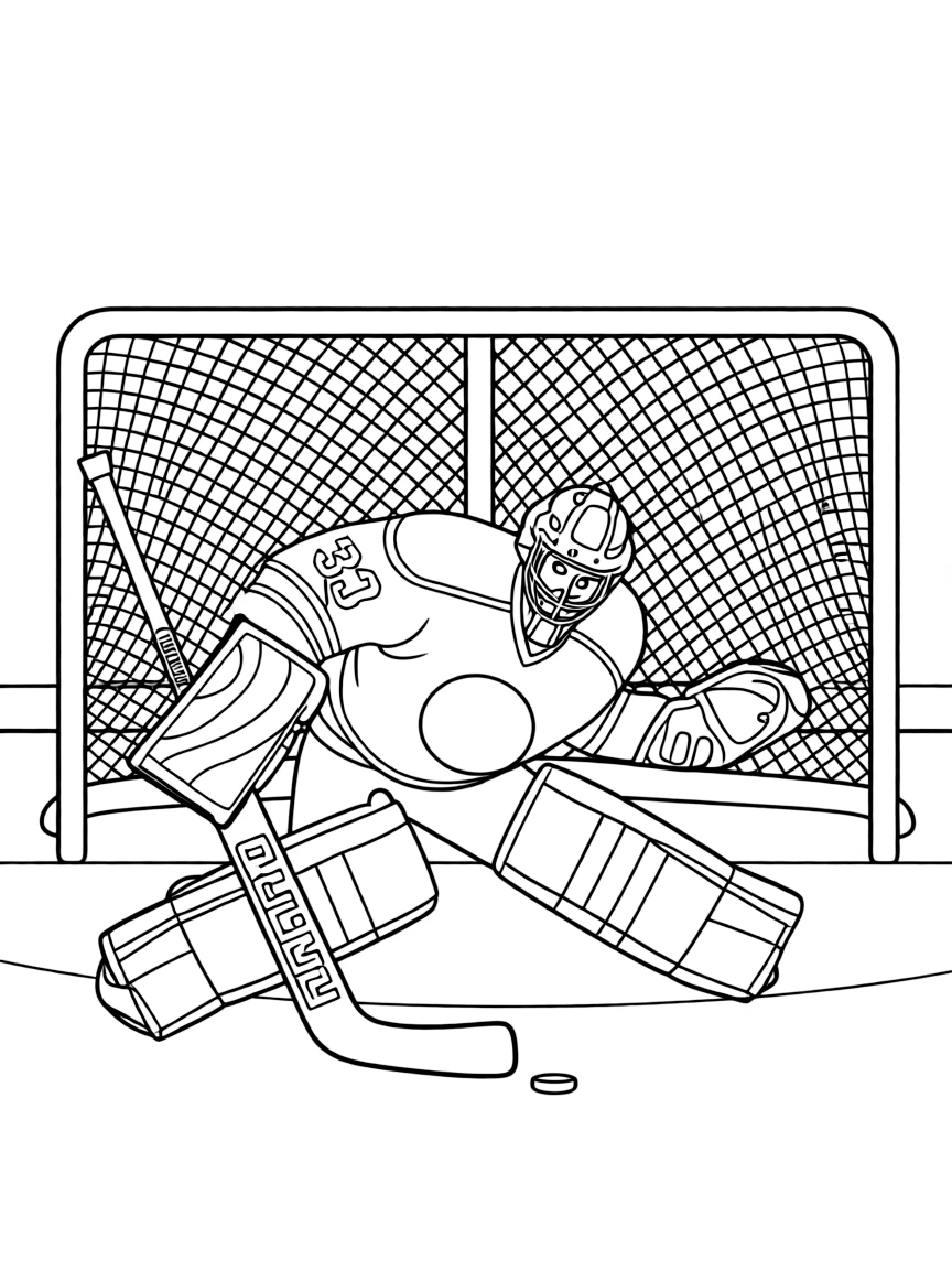 Patrick Roy making a save.