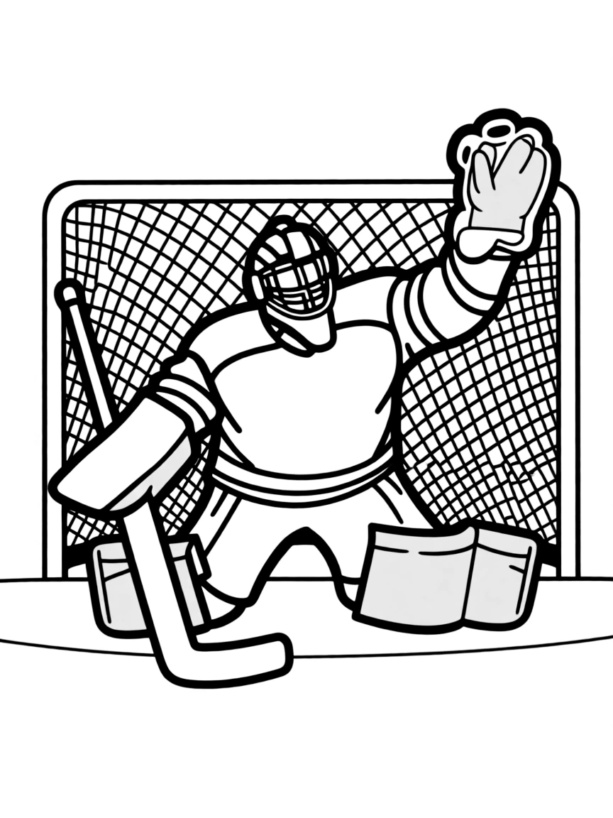 Dominik Hasek making a save.