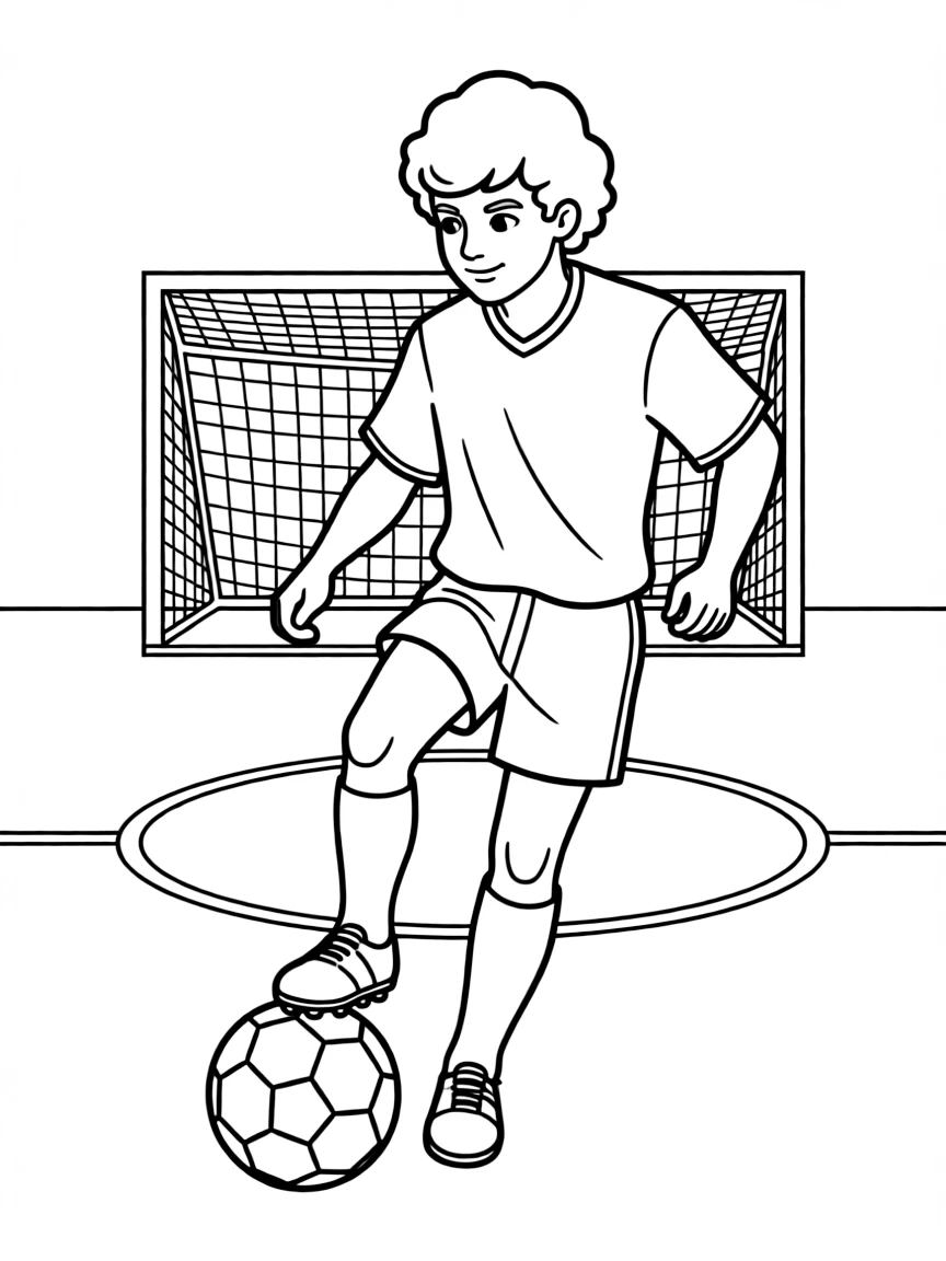 Diego Maradona dribbling.