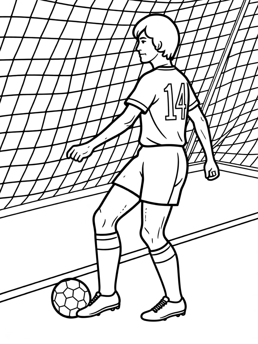 Johan Cruyff with the ball.