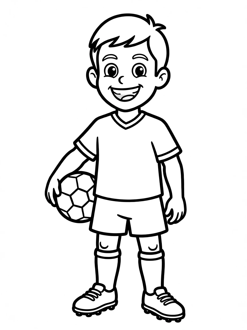 Ronaldinho smiling with the ball.