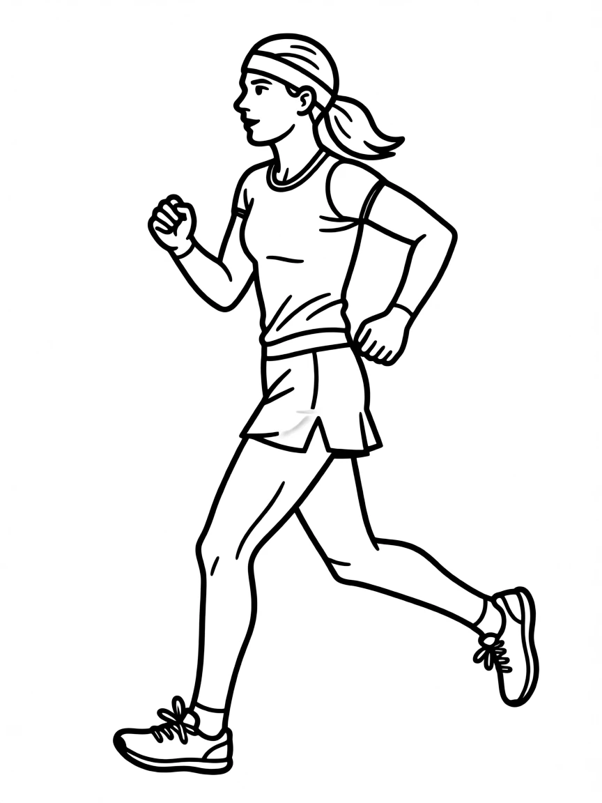 Caroline Wozniacki running.