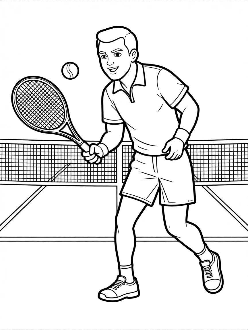 Arthur Ashe playing tennis.