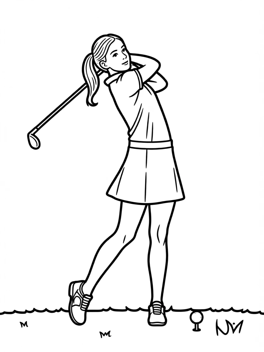 Michelle Wie West swinging.