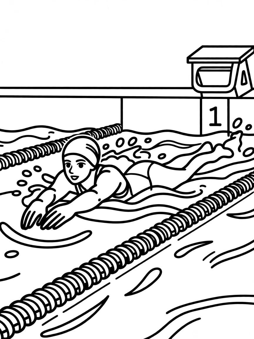 Missy Franklin swimming.