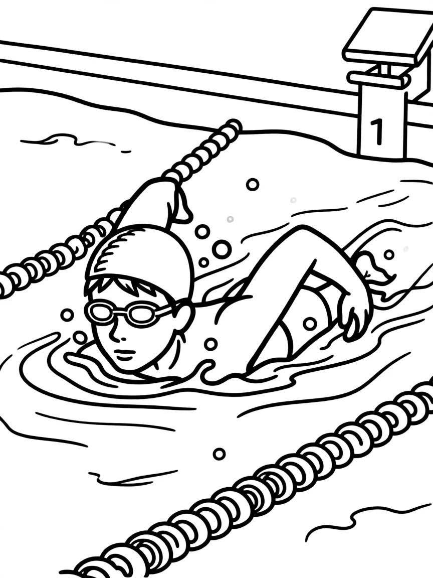 Ian Thorpe swimming.