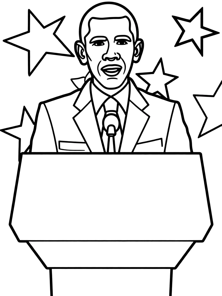 Barack Obama giving a speech.