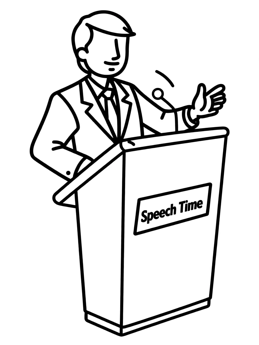Justin Trudeau giving a speech.