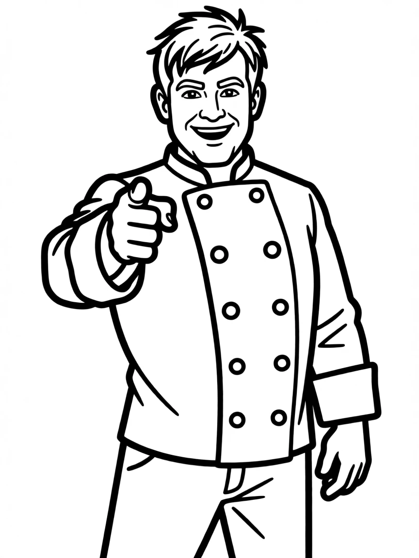 Gordon Ramsay pointing.