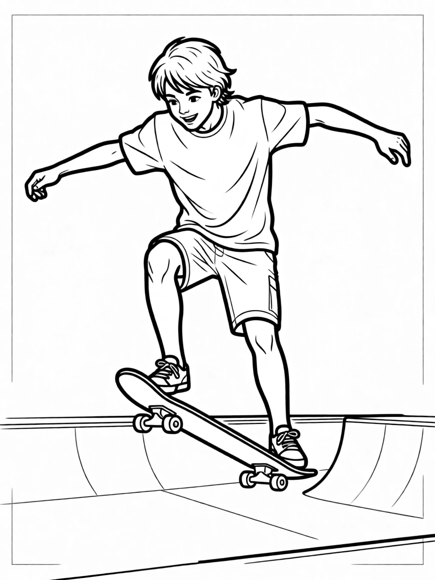 Tony Hawk doing an ollie.