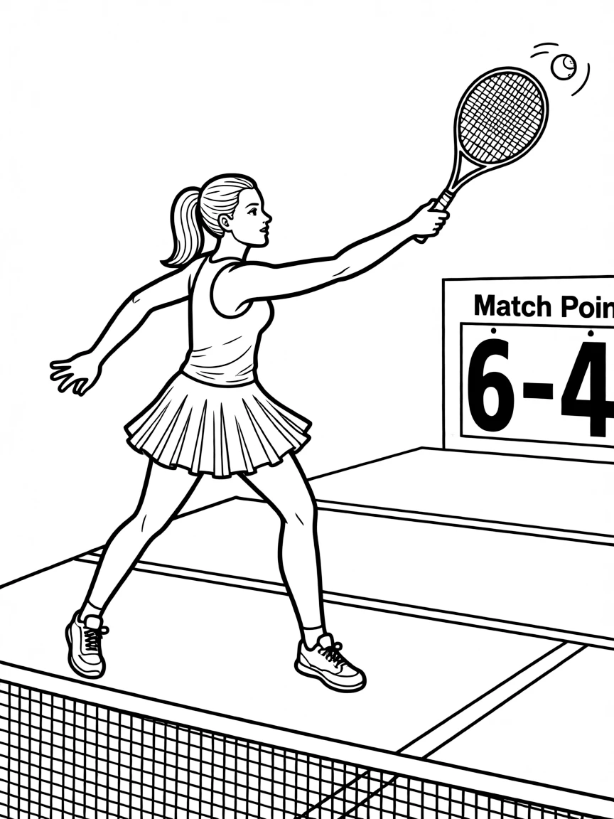 Serena Williams hitting a strong serve.