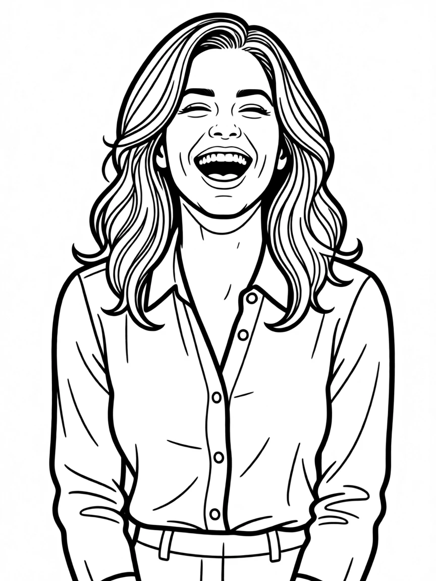 Jennifer Aniston laughing.