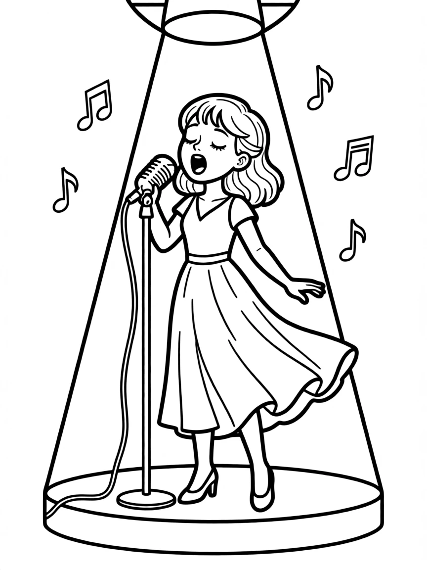 Adele singing with powerful notes.