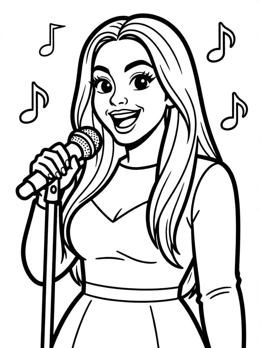 Cardi B smiling with a microphone.
