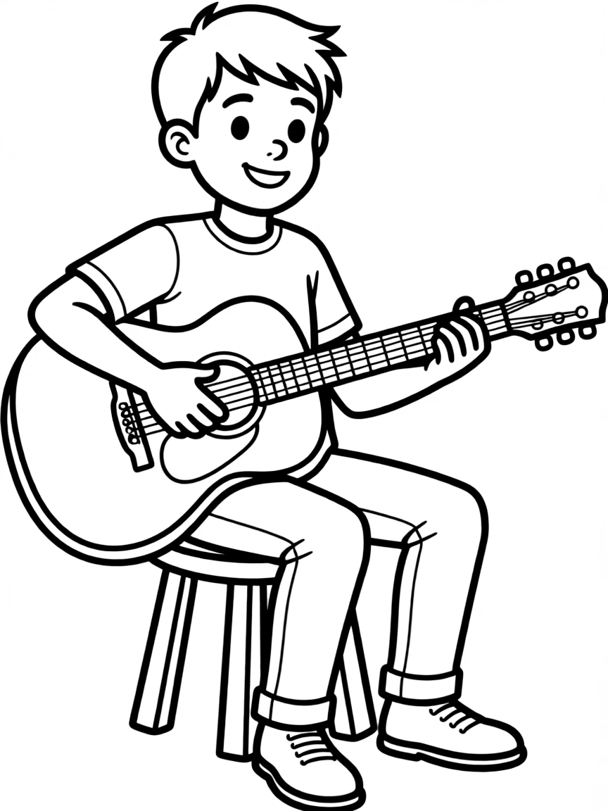 Shawn Mendes playing his guitar.