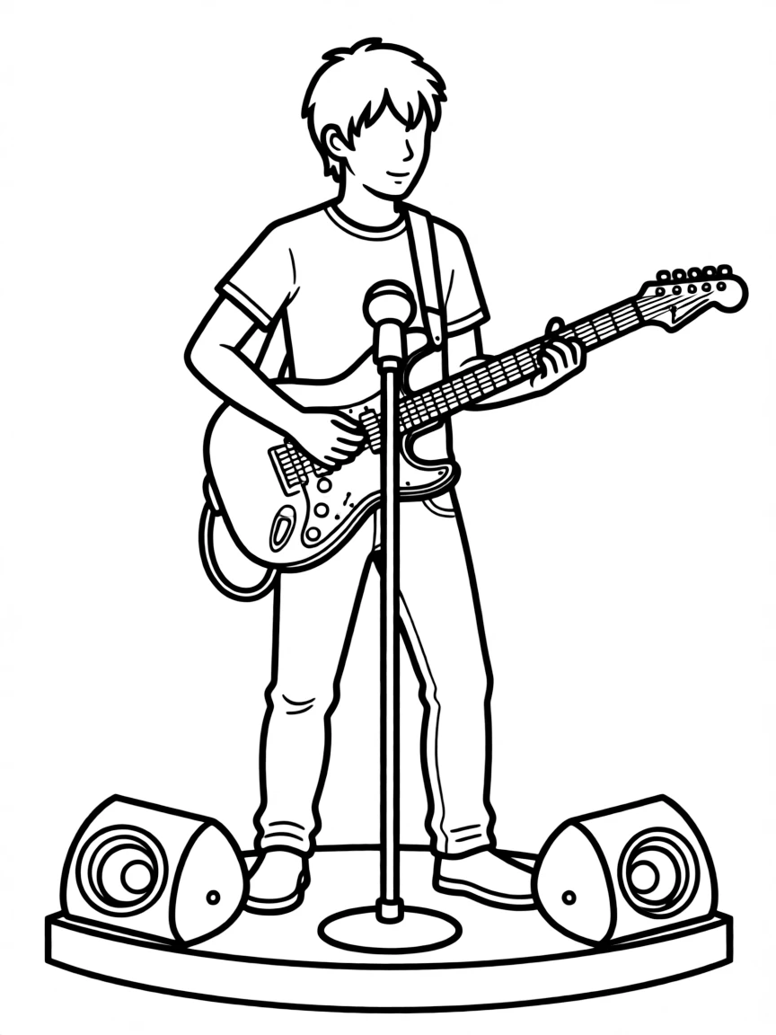 Billie Joe Armstrong playing an electric guitar.