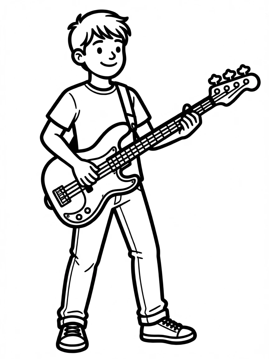 Paul McCartney playing a bass guitar.