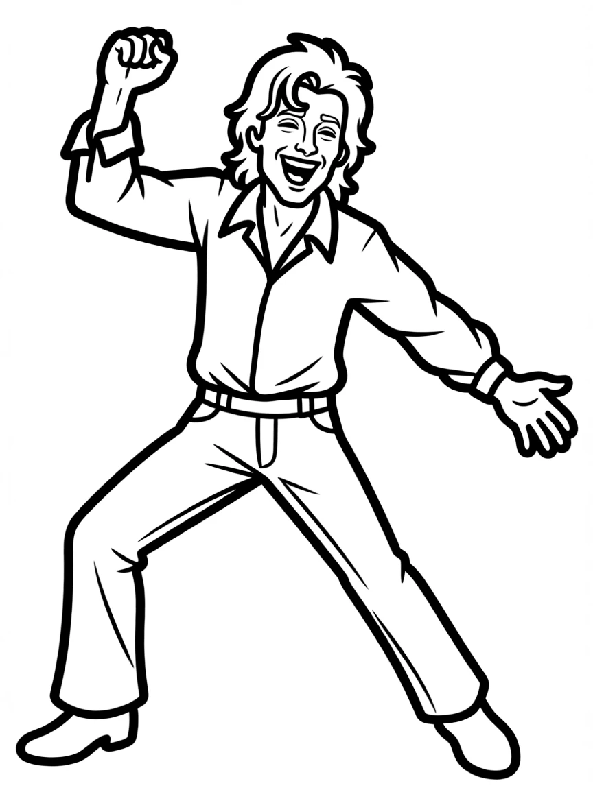Mick Jagger dancing with energy.