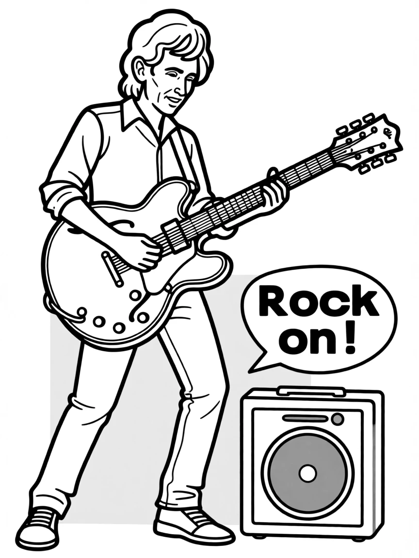 Keith Richards playing a guitar solo.