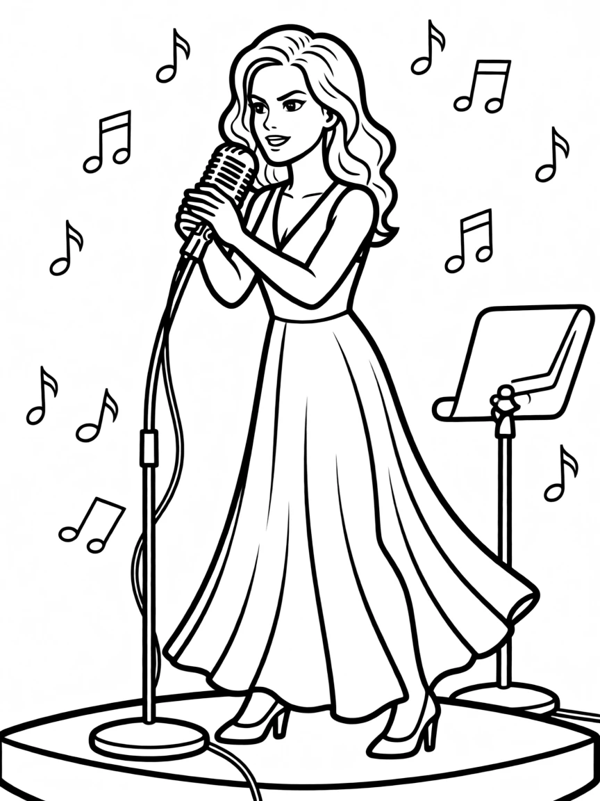 Beyoncé singing with powerful presence.