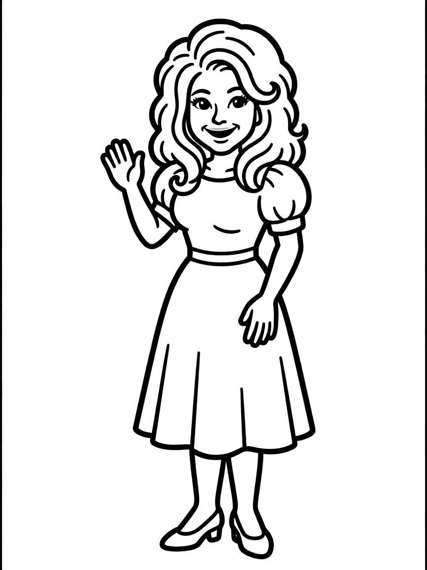 Dolly Parton with her iconic hair.