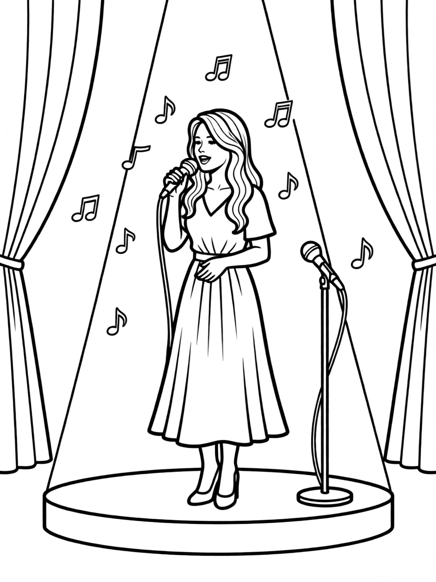 Carrie Underwood singing on stage.