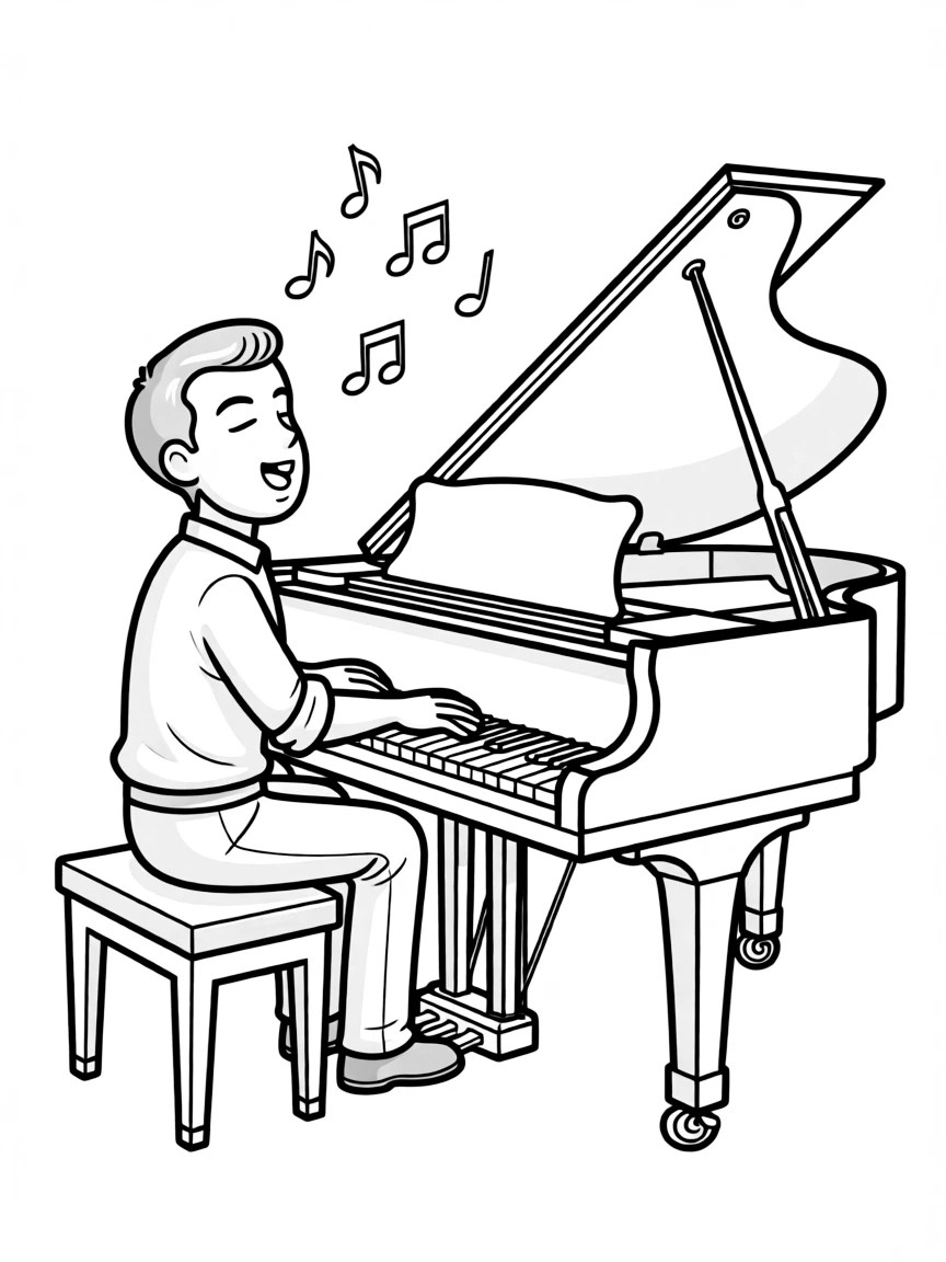 John Legend singing soulfully at the piano.