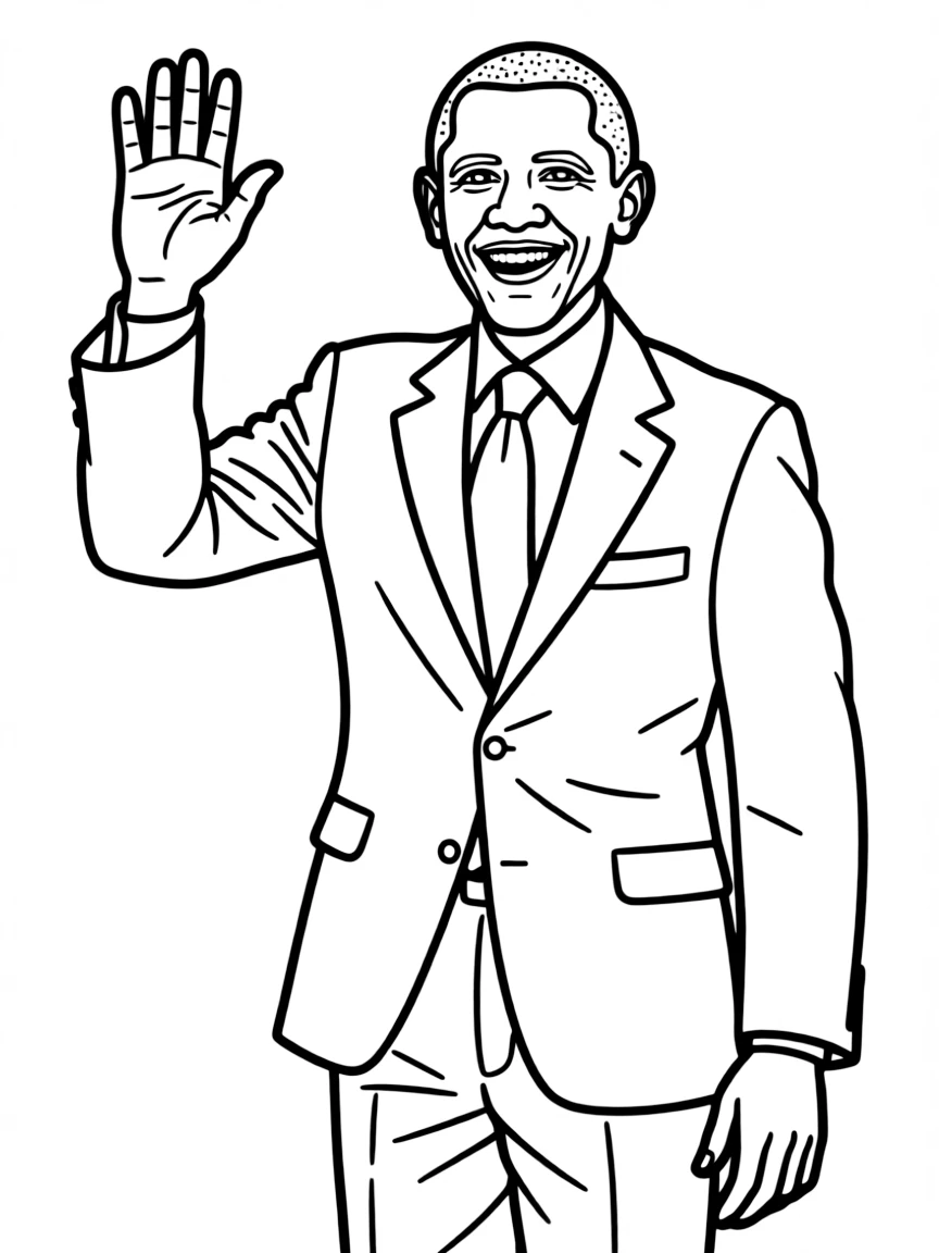Barack Obama waving.